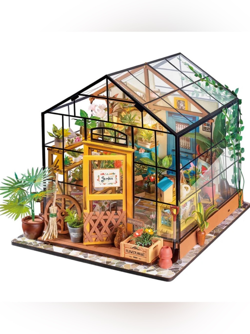 Rolife Cathys Flower House DIY Miniature Greenhouse